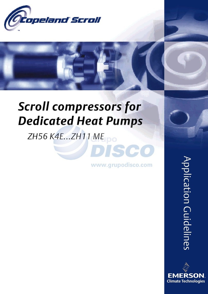 Emerson Copeland Scroll ZH56 K4E ZH11 ME Series Instruction Manual