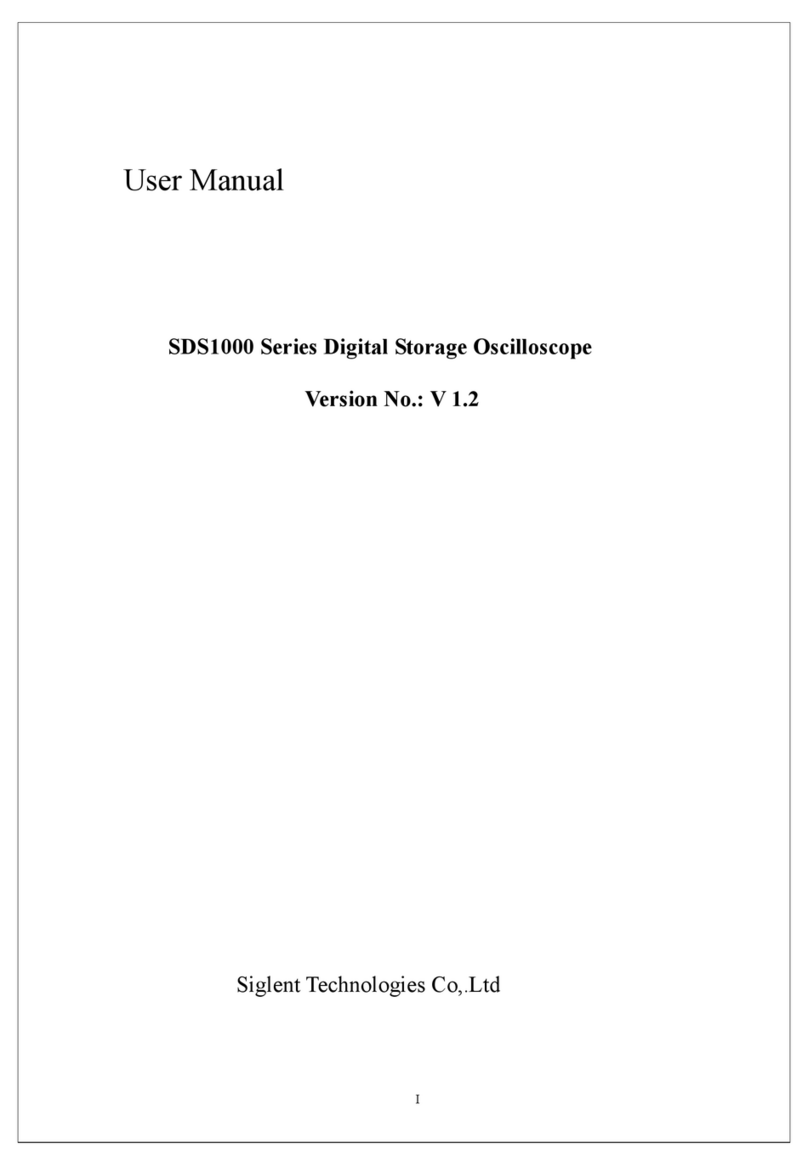 SIGLENT TECHNOLOGIES SDS1000 Series user manual