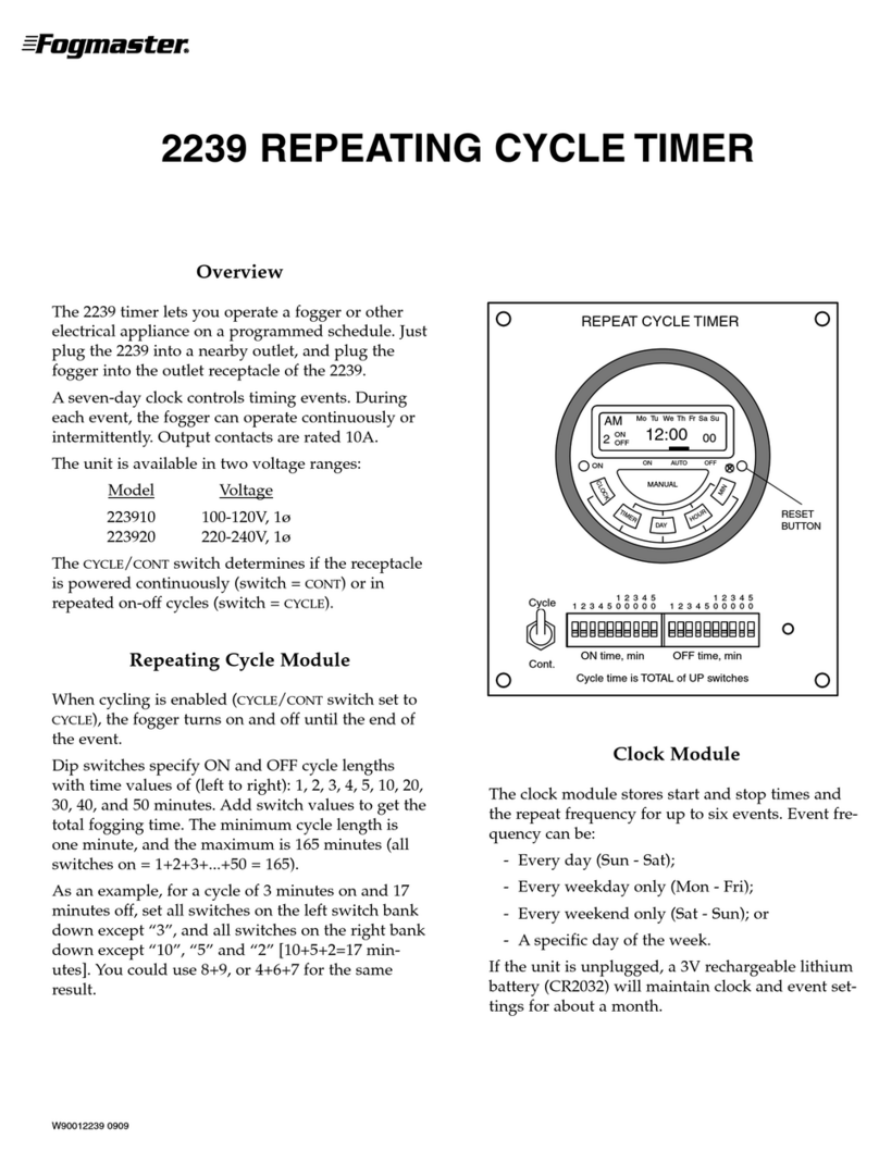 Fogmaster 2239 quick start guide
