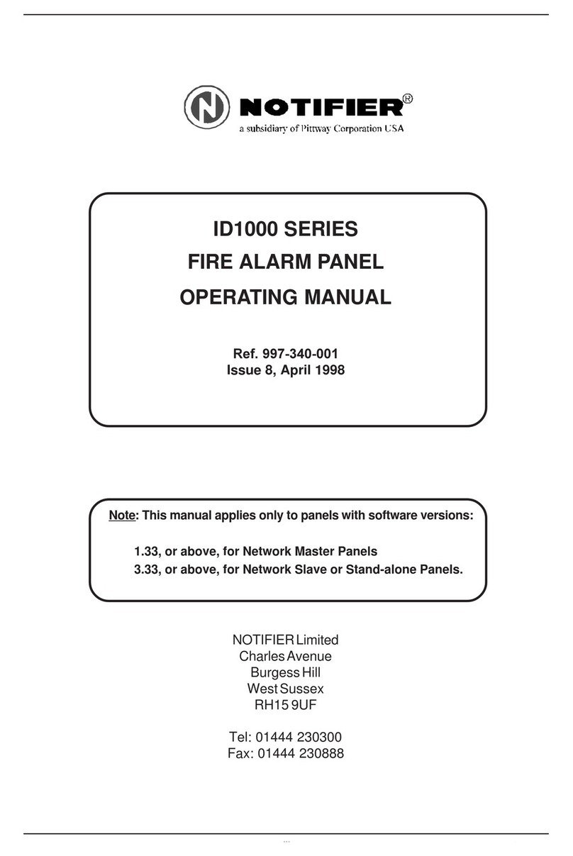 Pittway NOTIFIER ID1000 Series operating manual