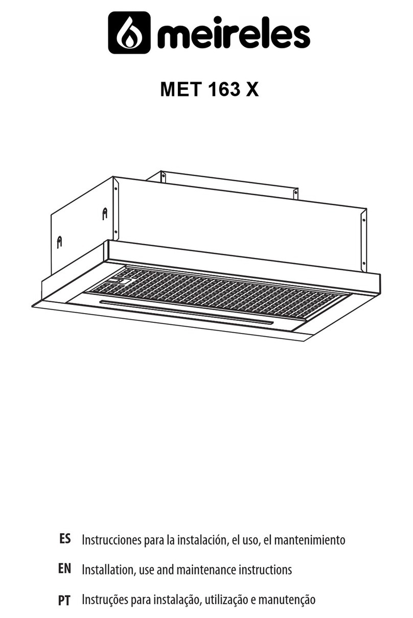 Meireles MET 163 X Installation, use and maintenance instructions
