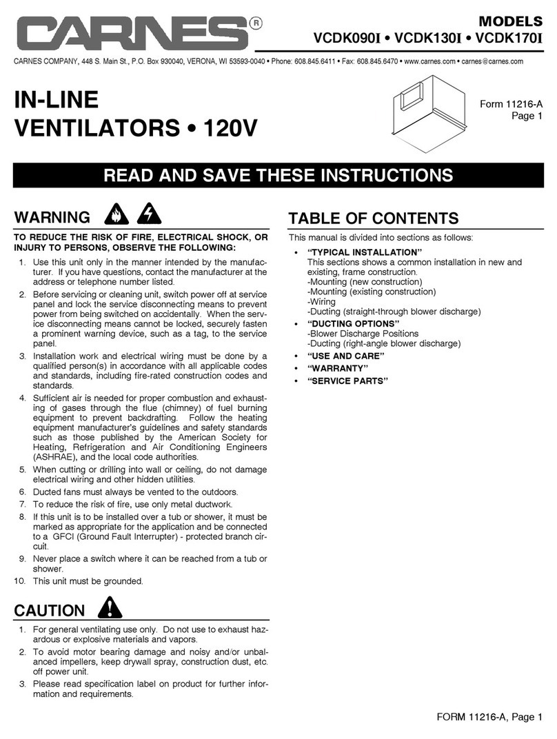 CARNES VCDK090I quick start guide