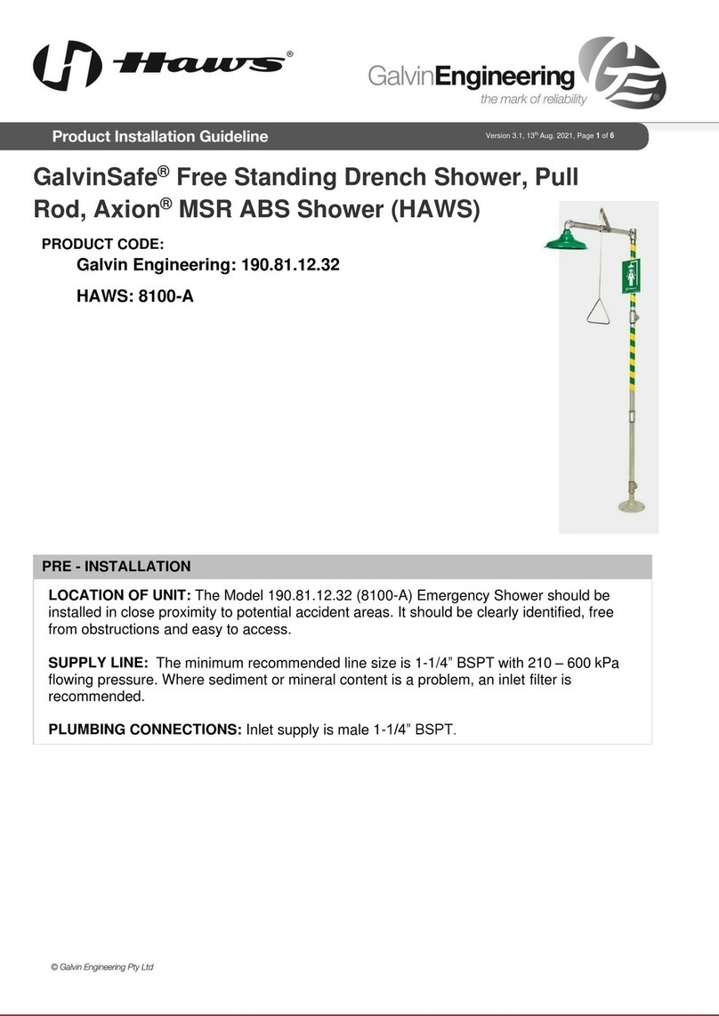 Galvin Engineering GalvinSafe 190.81.12.32 Instruction sheet Galvin Engineering GalvinSafe 190.81.12.32 Instruction sheet