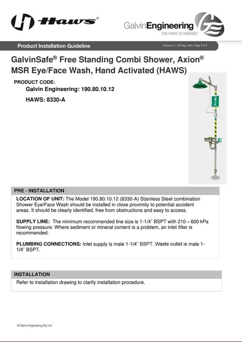 Galvin Engineering GalvinSafe 190.80.10.12 Instruction sheet Galvin Engineering GalvinSafe 190.80.10.12 Instruction sheet
