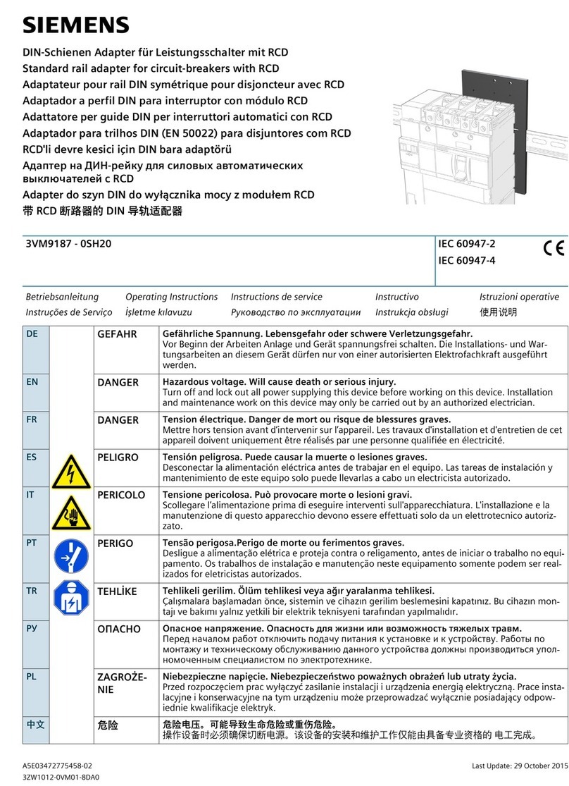 Siemens 3VM9187-0SH20 User manual Siemens 3VM9187-0SH20 User manual