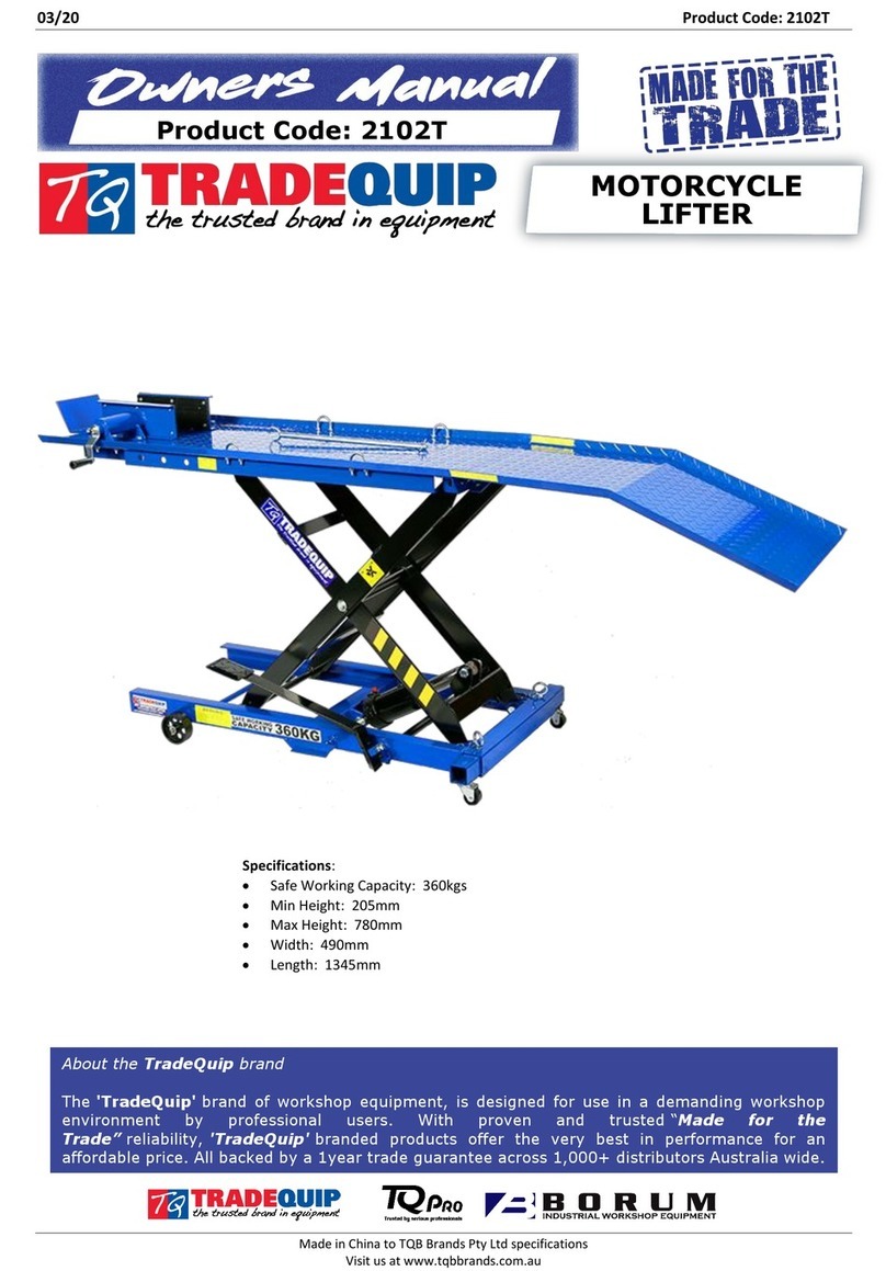 TradeQuip 2102T User manual
