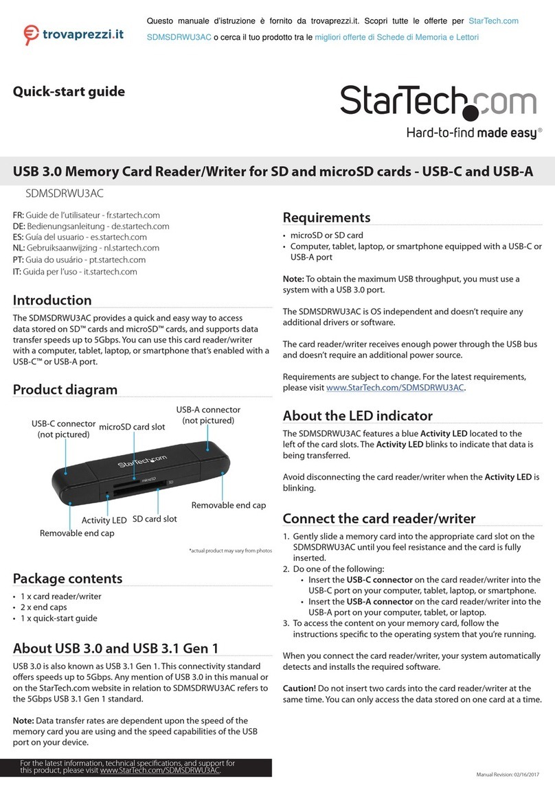 StarTech.com SDMSDRWU3AC User manual StarTech.com SDMSDRWU3AC User manual
