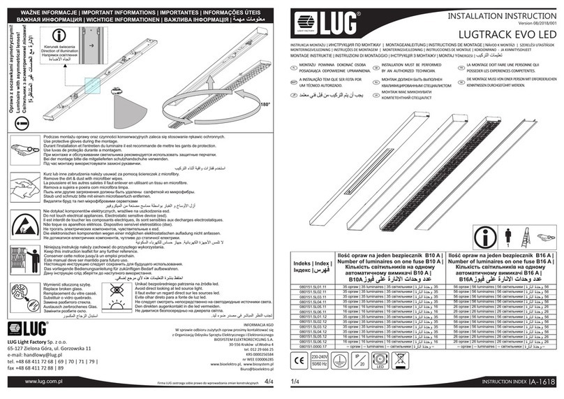 LUG LUGTRACK EVO LED User manual LUG LUGTRACK EVO LED User manual
