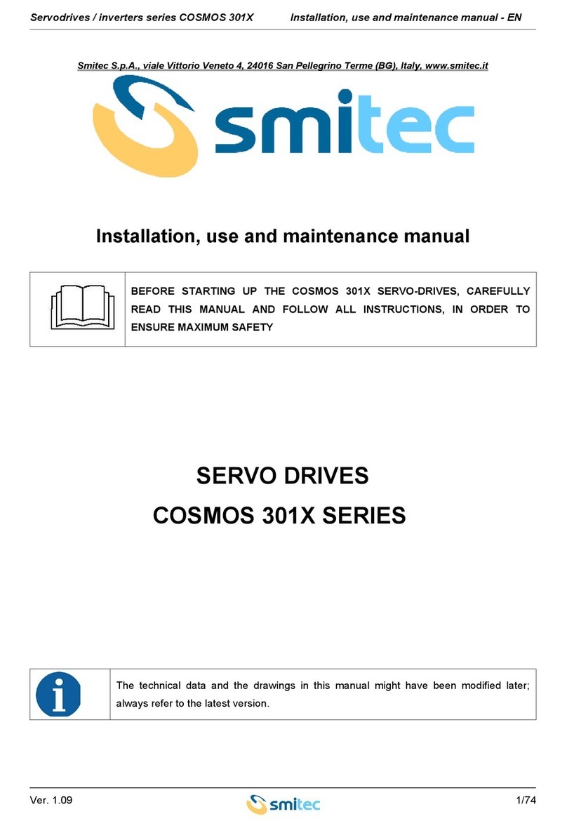 Smitec COSMOS 301 Series Installation, use and maintenance manual