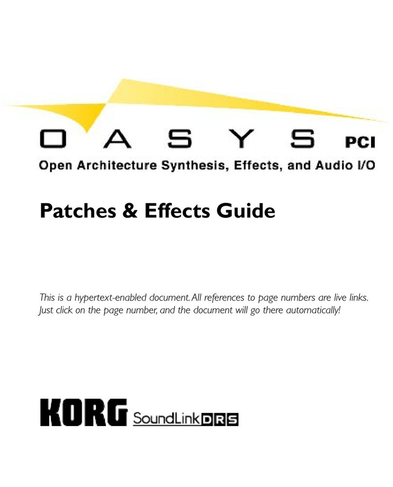 Korg Soundlink DRS OASYS PCI Patches & Effects Guide