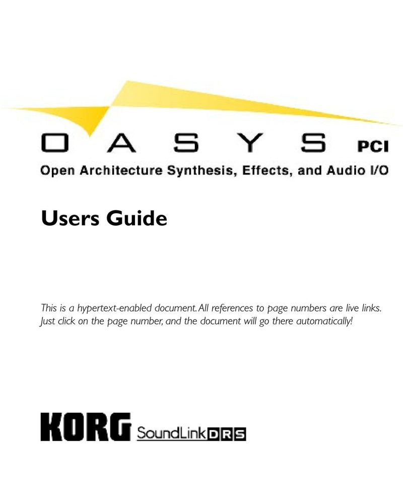 Korg Soundlink DRS OASYS PCI user guide