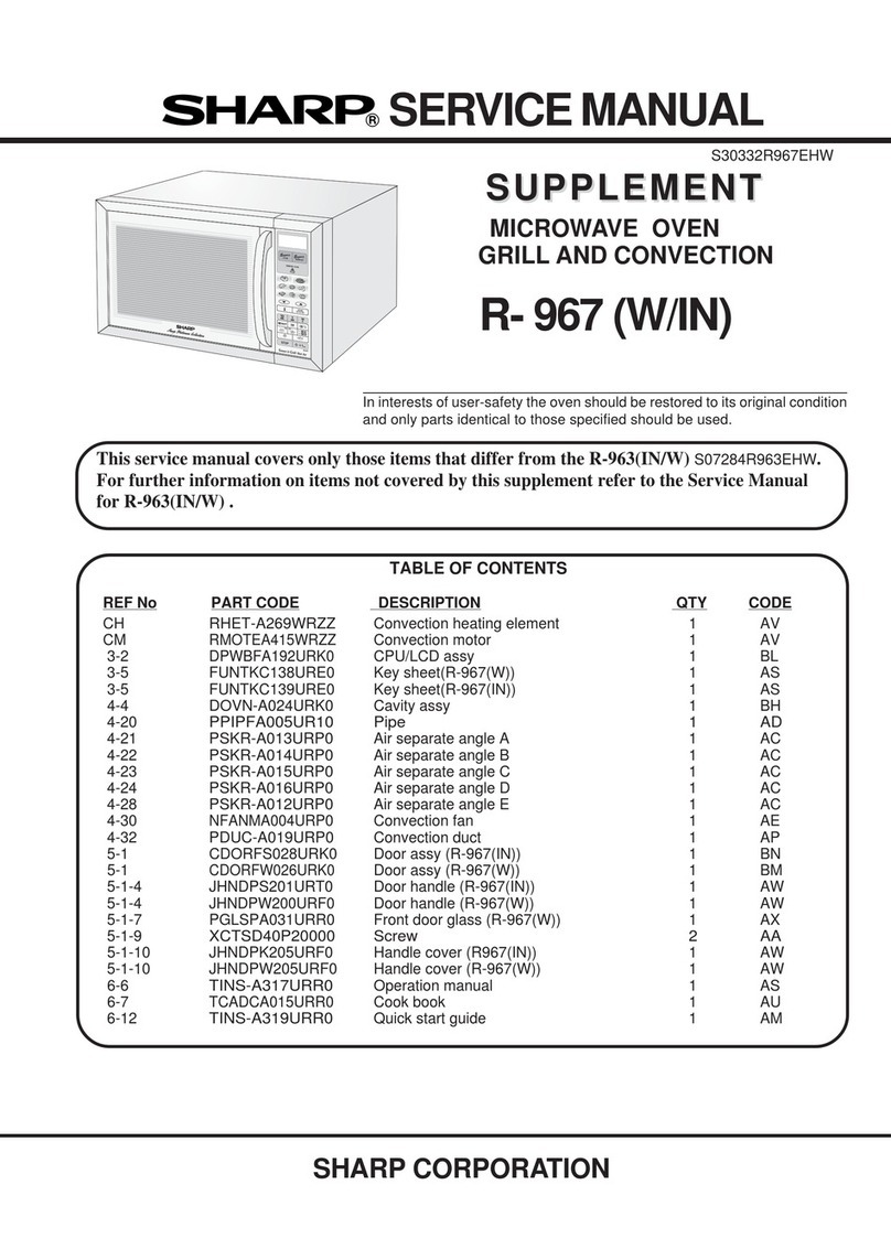 Sharp R-967 User manual