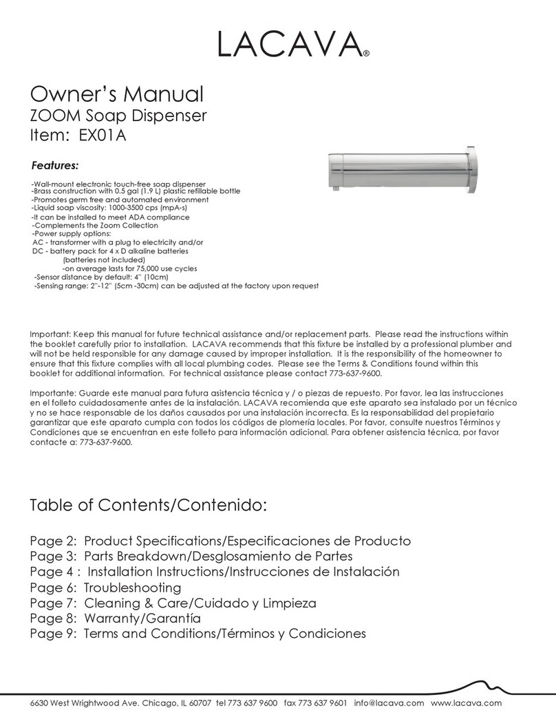 Lacava EX01A User manual