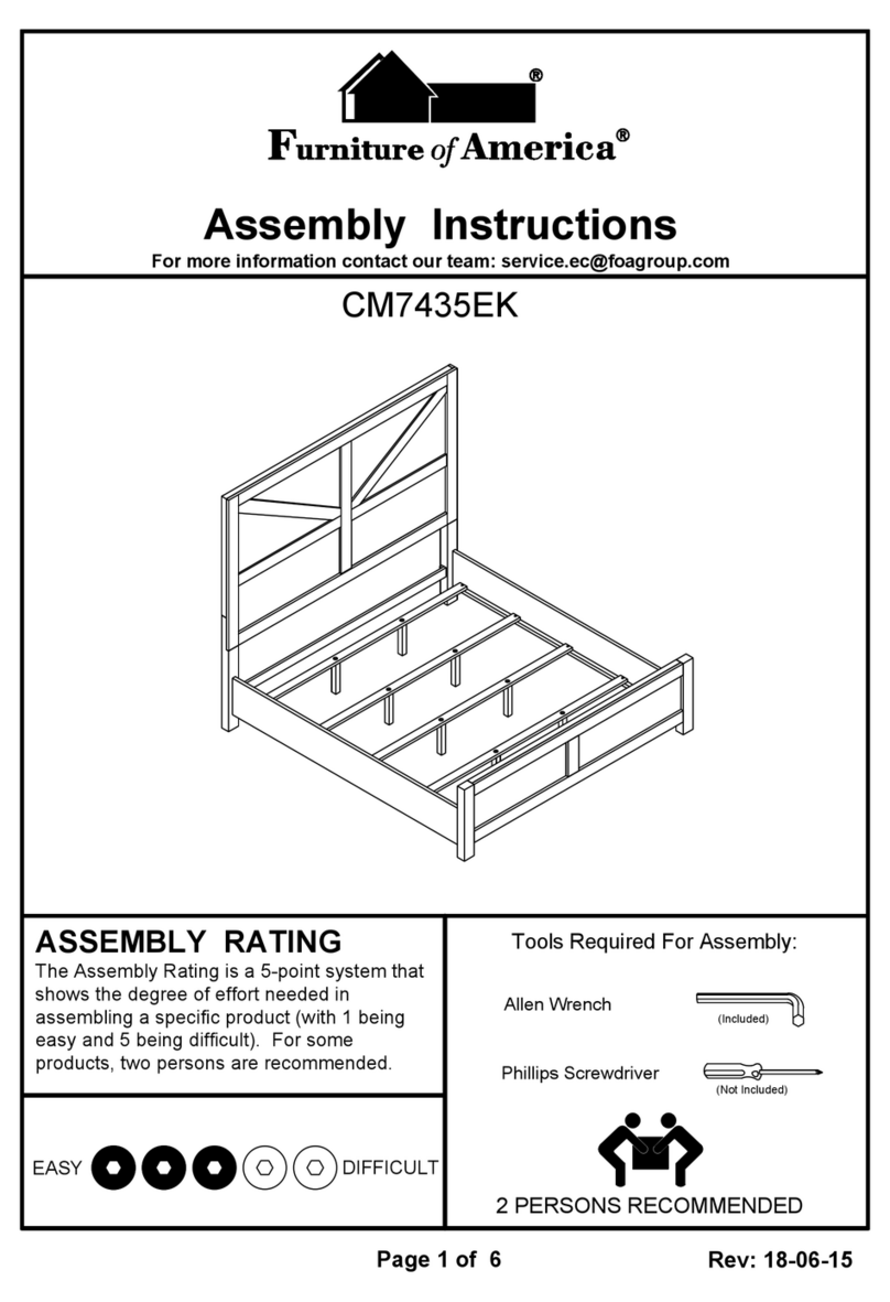 Furniture of America CM7435EK Assembly instructions