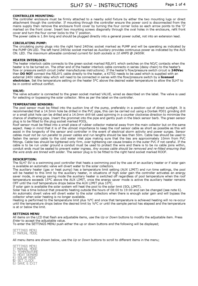 Dontek SLH7 SV instructions
