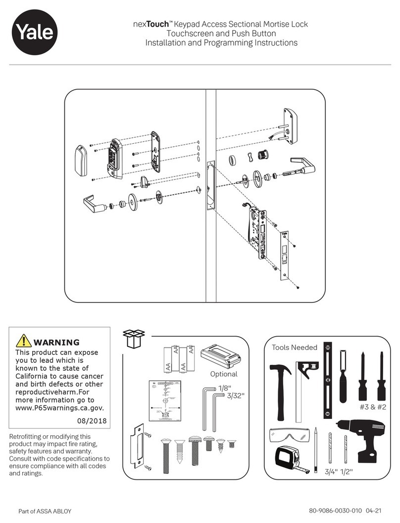 Assa Abloy Yale nexTouch Installation and programming instructions