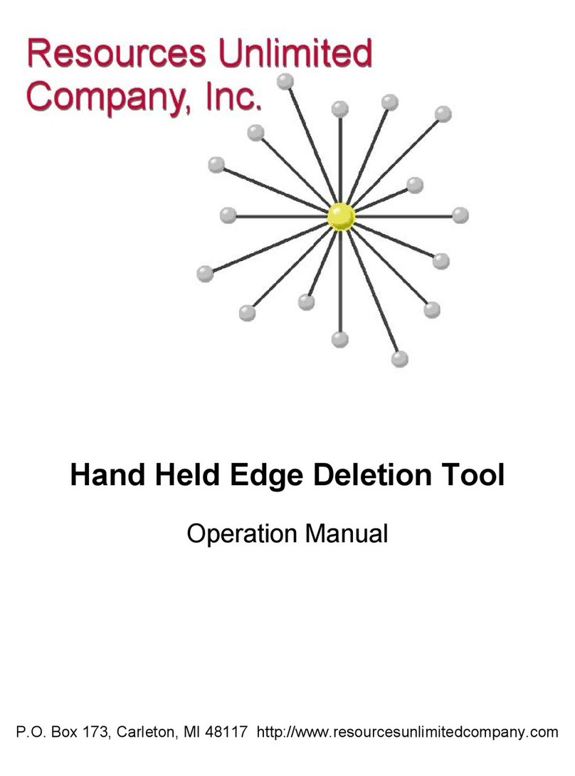 Resources Unlimited Hand Held Edge Deletion Tool User manual