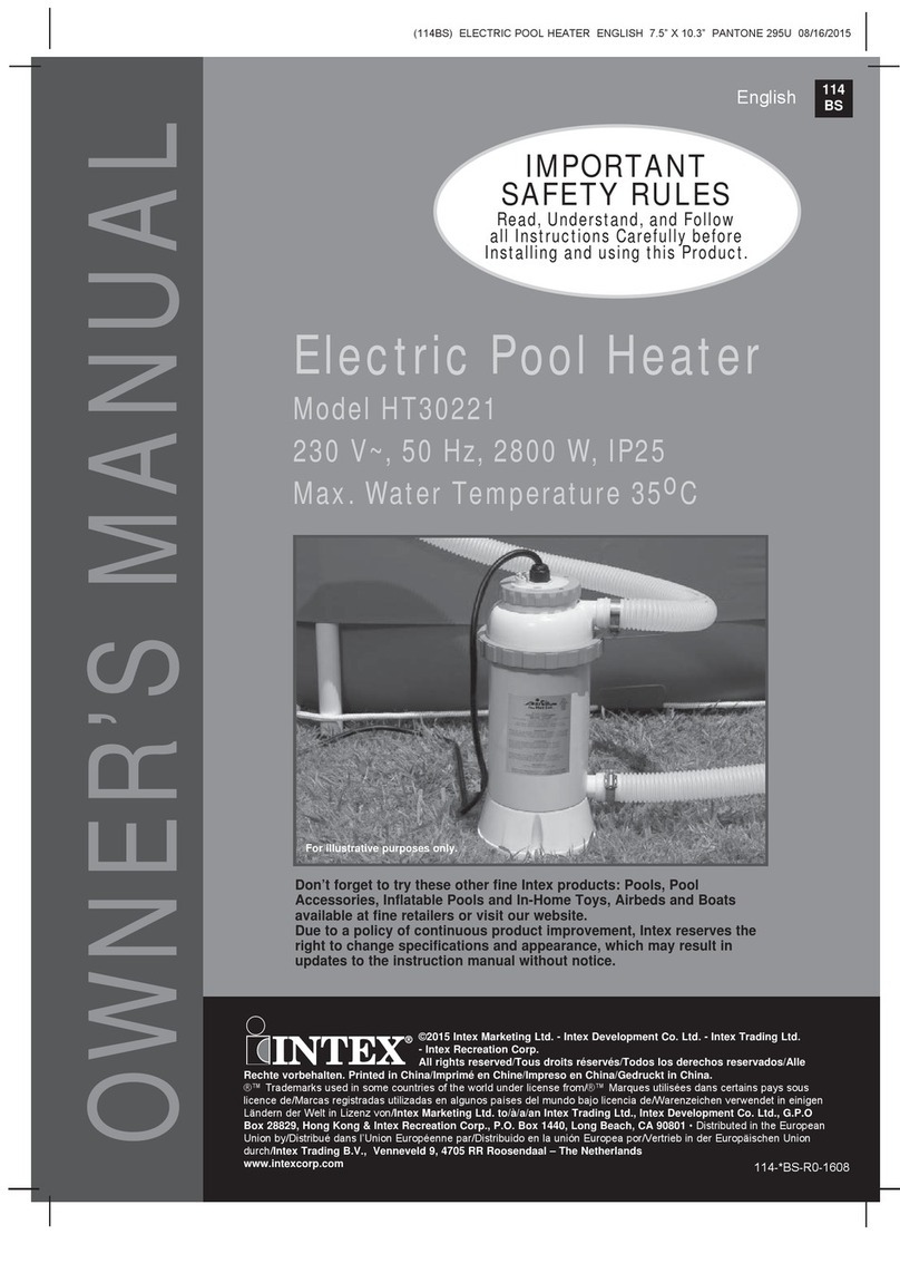 Intex Marketing HT30221 owner's manual