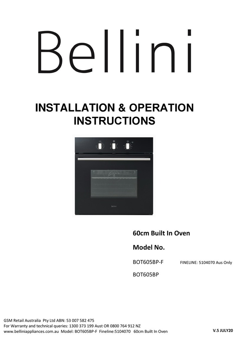 Bellini BOT605BP-F Installation instructions