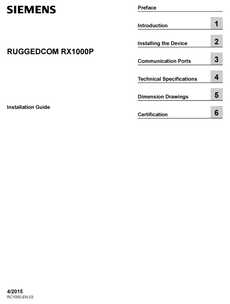 Siemens RUGGEDCOM RX1000P User manual