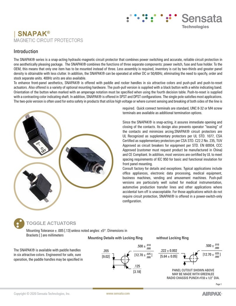 Sensata AIRPAX SNAPAK manual
