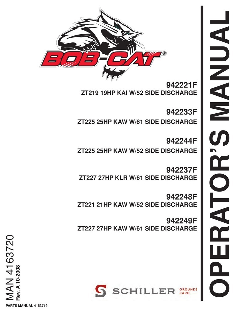Schiller Grounds Care BOB-CAT 942221F Operator's manual