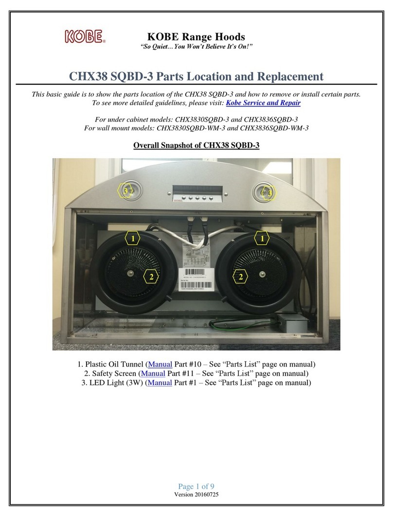 KOBE CHX38 User manual