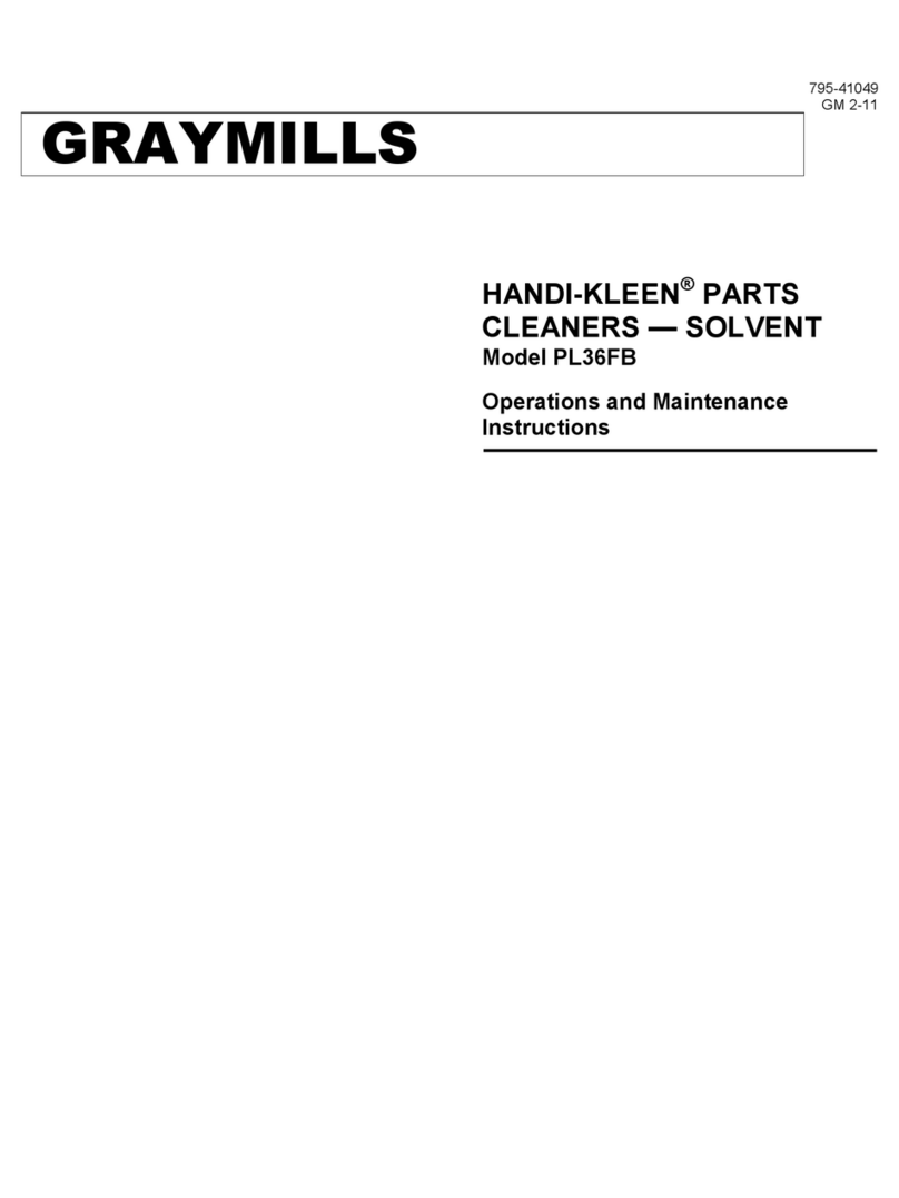 Graymills HANDI-KLEEN PL36FB Operation and maintenance instructions