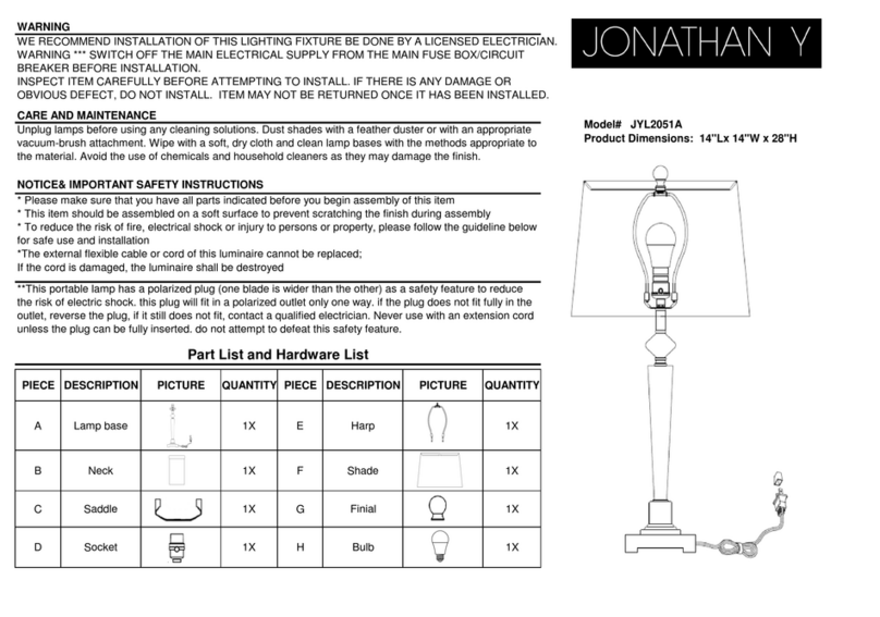 JONATHAN Y JYL2051A quick start guide