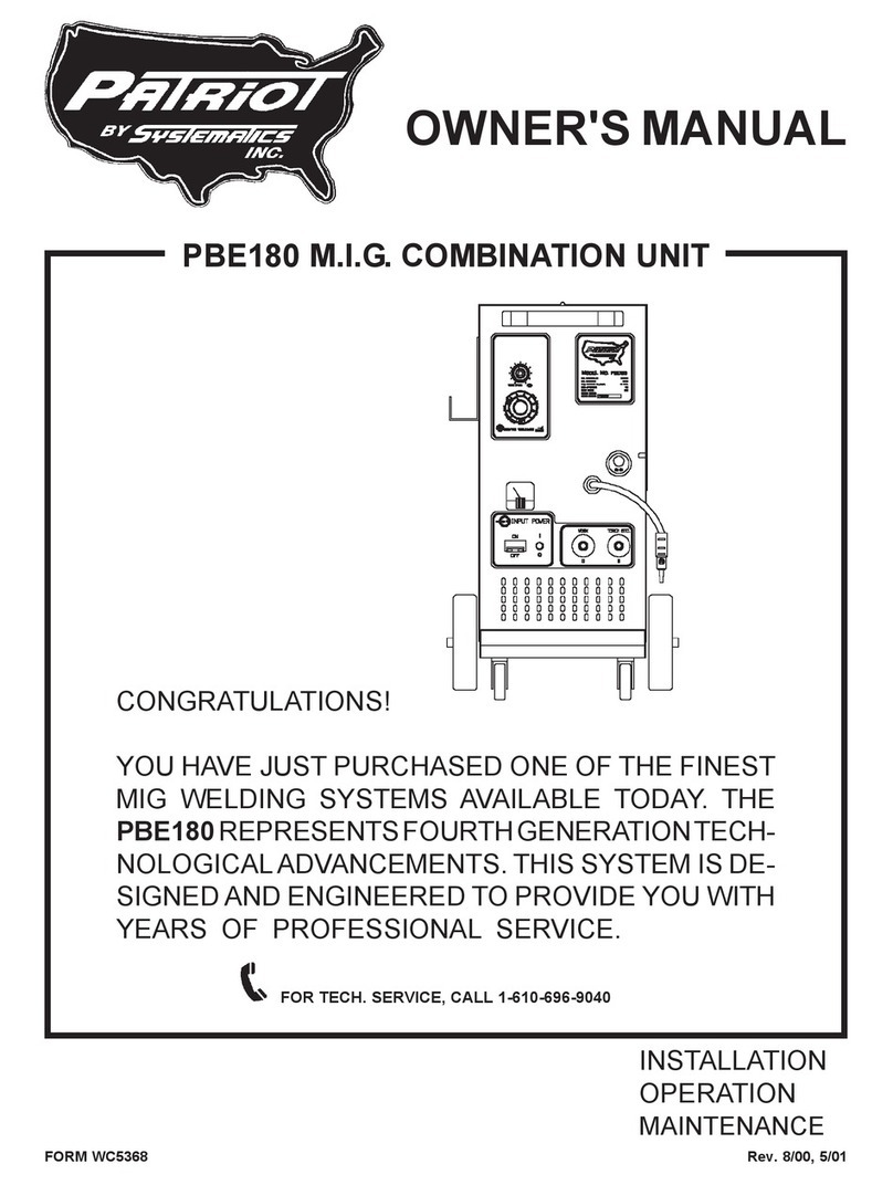 Systematics PATRIOT PBE180 owner's manual