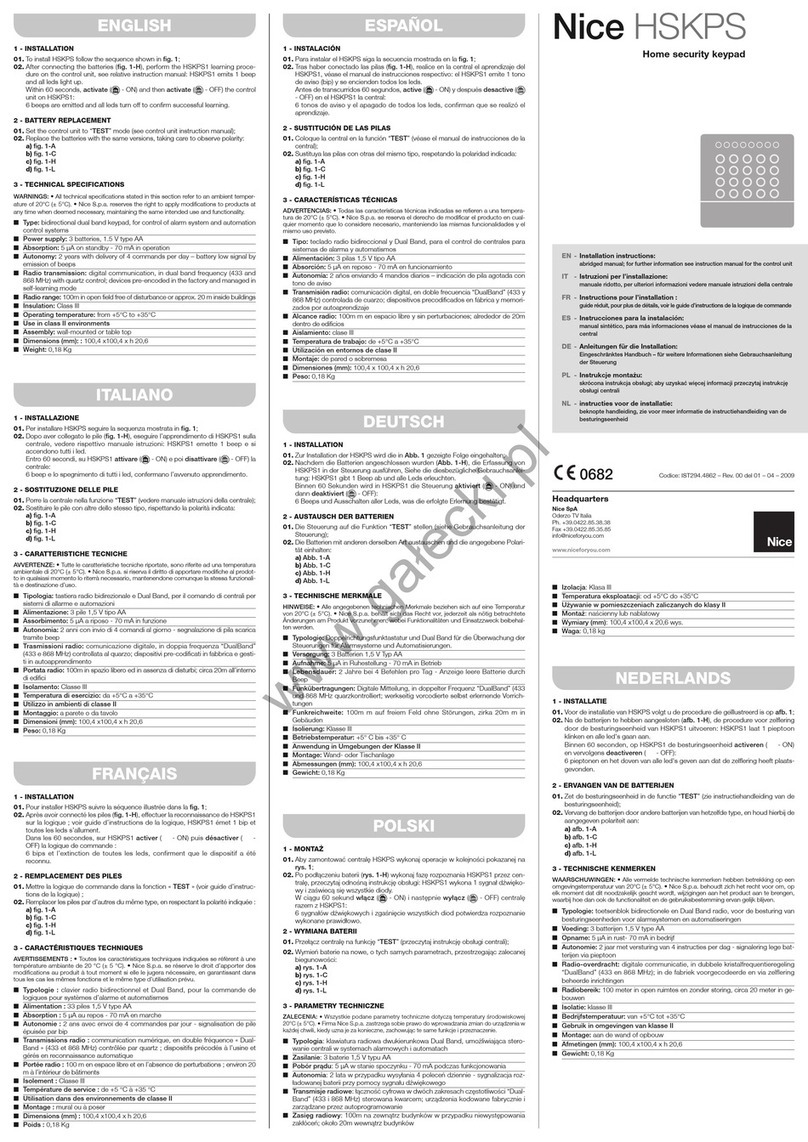 Nice HSKPS installation instructions