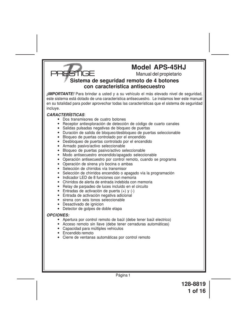 Prestige APS-45HJ owner's manual