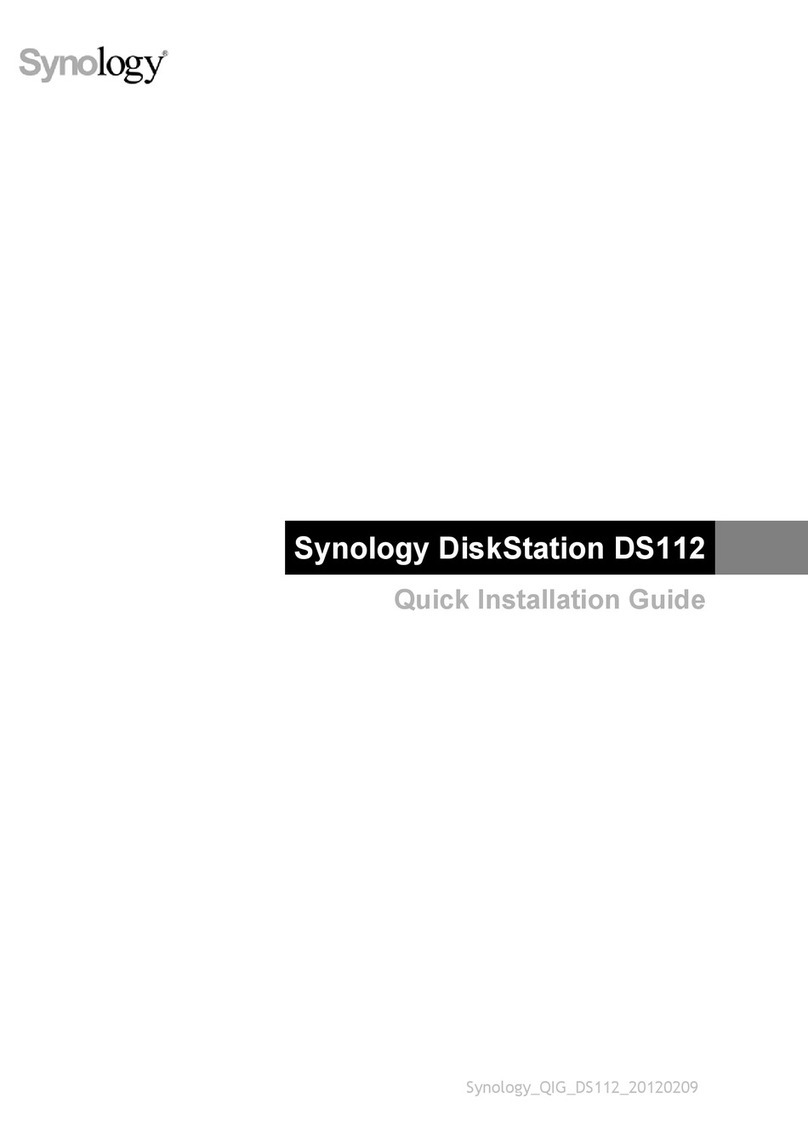 Synology DiskStation DS112 Quick installation guide