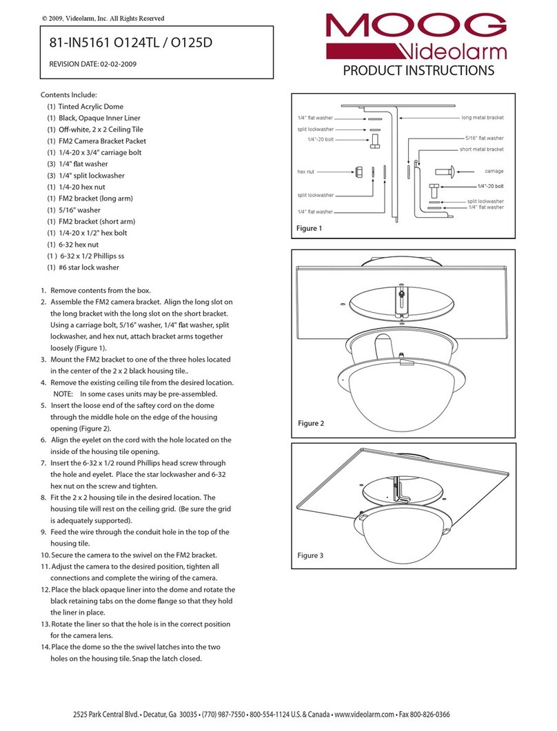 Moog Videolarm O124TL Instruction sheet