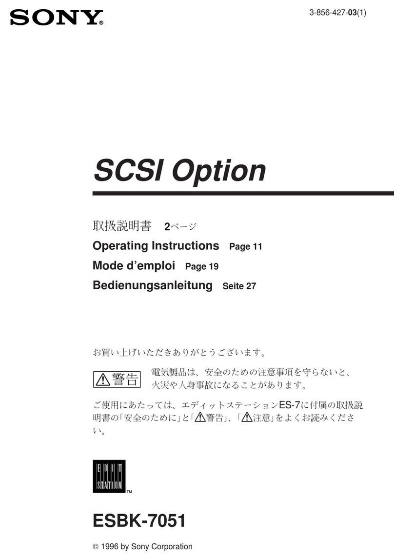 Sony ESBK-7051 operating instructions