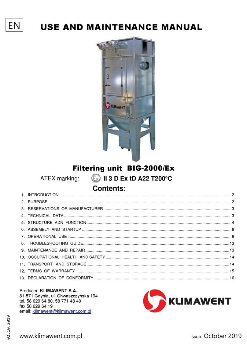 Klimawent BIG-2000/Ex Use and maintenance manual Klimawent BIG-2000/Ex Use and maintenance manual