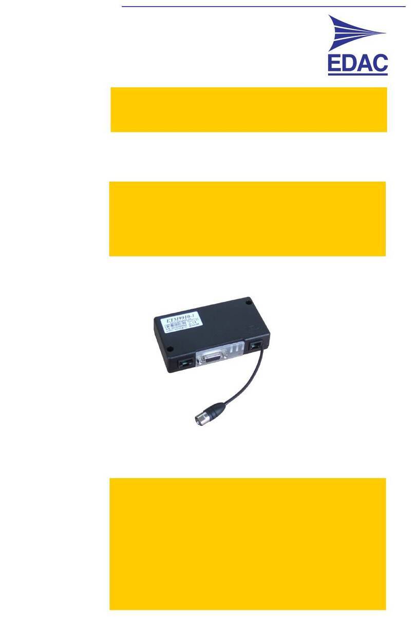 EDAC EDAC9 Series quick start guide EDAC EDAC9 Series quick start guide