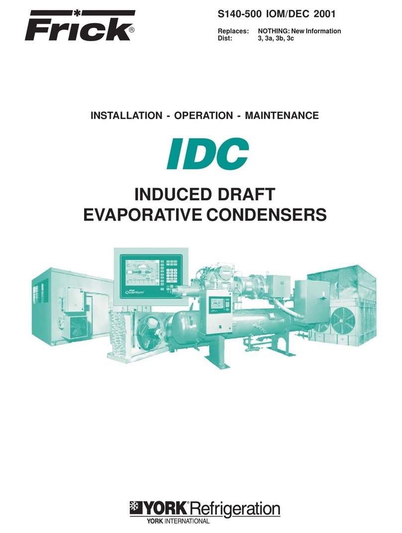 Frick YORK Refrigeration IDC Installation operation & maintenance