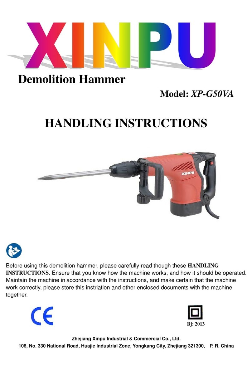 Xinpu XP-G50VA Handling instructions