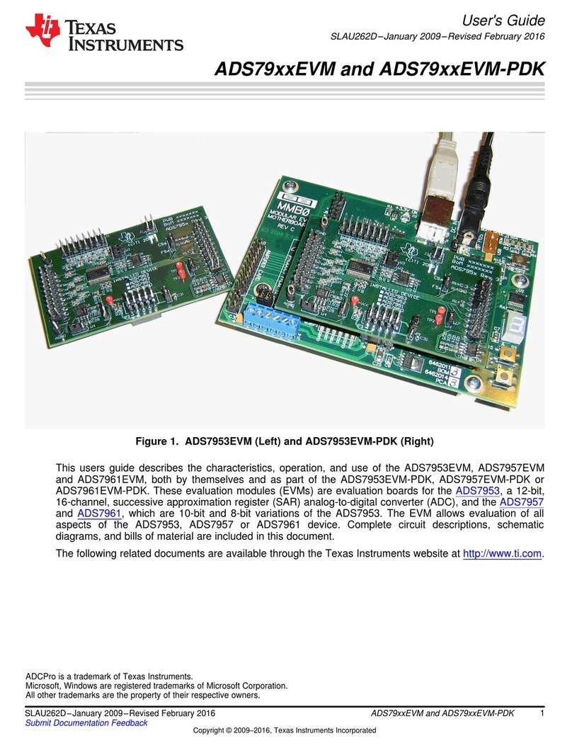 Texas Instruments ADS79 EVM Series User manual