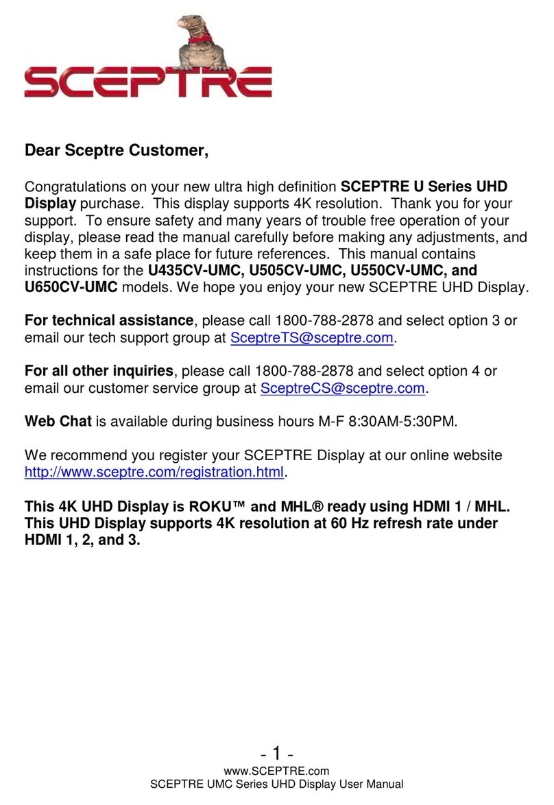 Sceptre U Series User manual