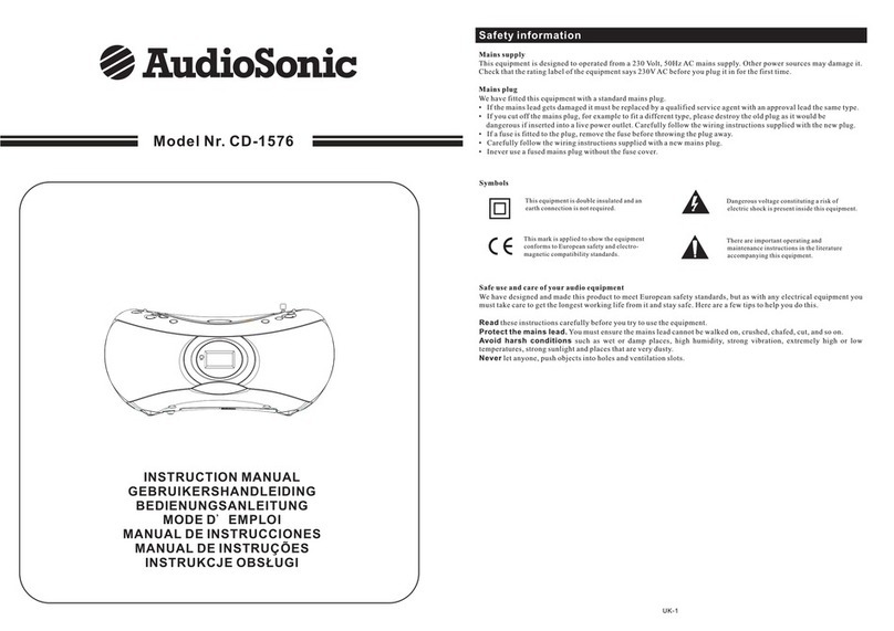 AudioSonic CD-1576 User manual