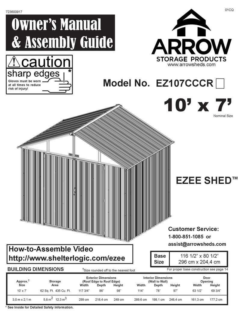 Arrow Storage Products EZEE SHED EZ107CCCR Instructions for use Arrow Storage Products EZEE SHED EZ107CCCR Instructions for use