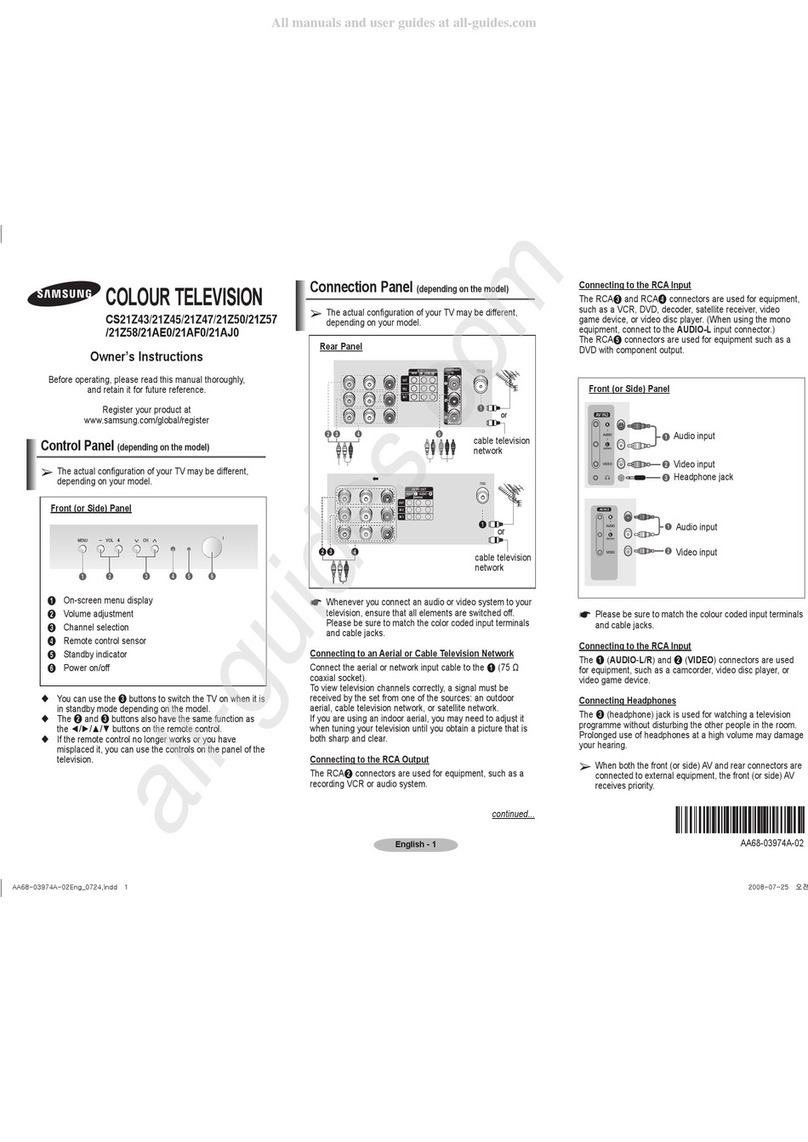 Samsung CS21Z43 User manual Samsung CS21Z43 User manual