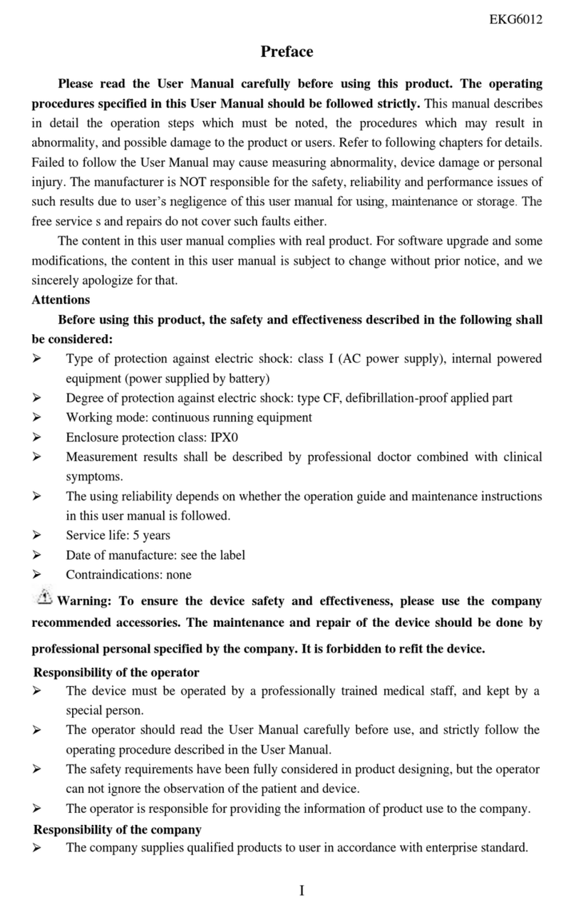 Contec Medical Systems Co. EKG6012 user manual