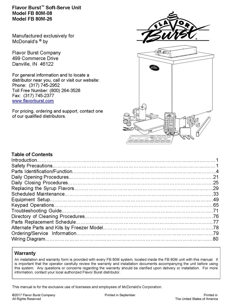 Flavor Burst FB 80M Series User manual