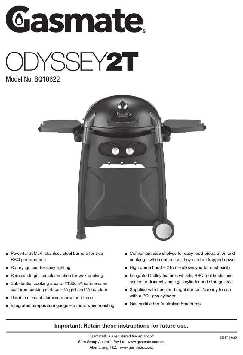 Gasmate ODYSSEY 2T instructions