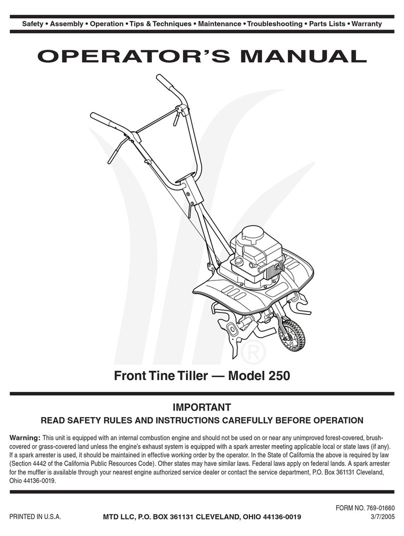 MTD Series 250 User manual
