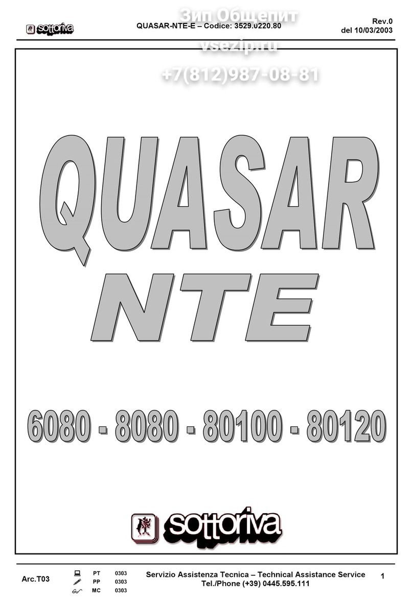 Sottoriva QUASAR NTE 6080 manual
