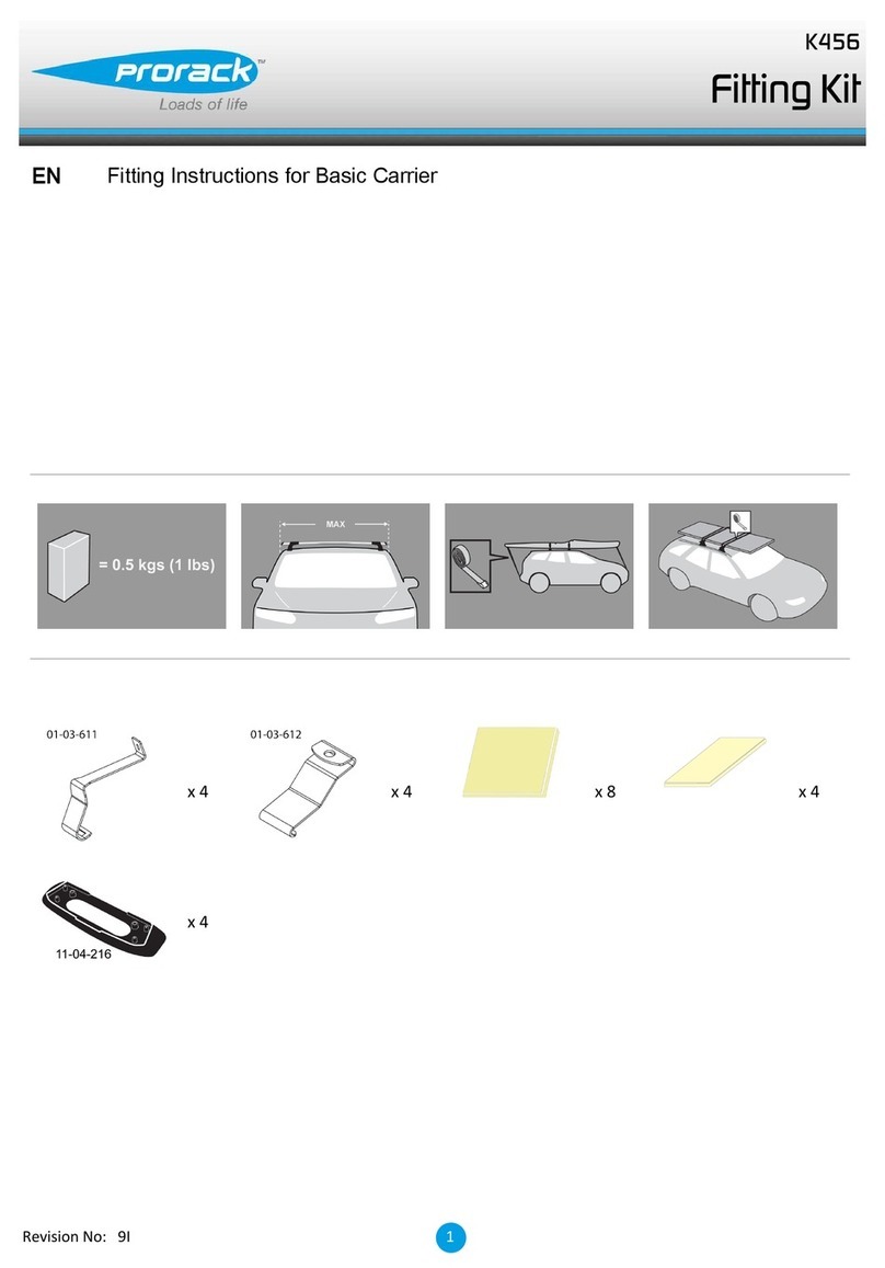 Prorack K456 Fitting instructions